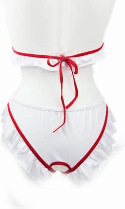 BamBella ® Sexy Cosplay Rollenspel kleding - Onesize - outfit dames Zuster pak wit jumpsuit set — thumbnail 2