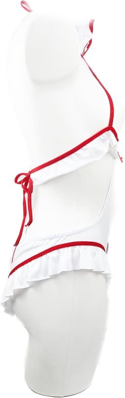 BamBella ® Sexy Cosplay Rollenspel kleding - Onesize - outfit dames Zuster pak wit jumpsuit set — thumbnail 6