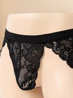 LekkerStout Heren Jarretel Ondergoed - Zwart - Sexy Herenondergoed | M-XL | ( LS162 ) — thumbnail 3