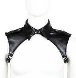 Borst en schouder bondage harnas PRO - Sexy Leder Nek Bondage - Heren Lingerie - Top - Leer - Gay - One Size — thumbnail 2