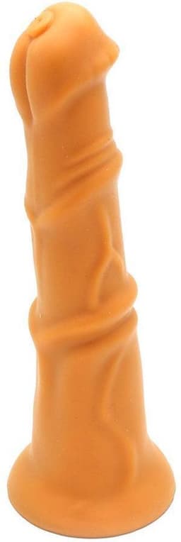 Gold Play - Soft Liquid Siliconen Dildo - Beast - Goud L — thumbnail 1