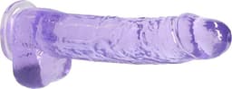 9" / 23 cm Realistic Dildo With Balls - Purple — thumbnail 8