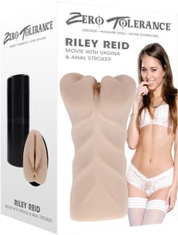 Zero Tolerance - Stroker - Masturbator - Vaginaal en anaal genot - Model Riley Reid - beige seksspeeltje — thumbnail 4