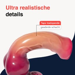 Fantasy Dildo XL - 24cm - Extreme - Dikke - BPA vrij - Jespro — thumbnail 2