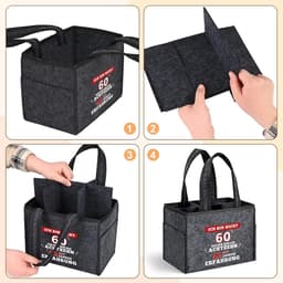 Verjaardagscadeau: Flessentas Grijs met Handtashouder voor Mannen - 60ste Verjaardagsgeschenk — thumbnail 2