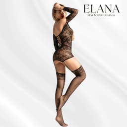 Elana - Dina - Bodystocking Erotische Lingerie met Open Kruis - Catsuit - S t/m XL - Sexy Dames Lingerie - Bodysuit — thumbnail 19