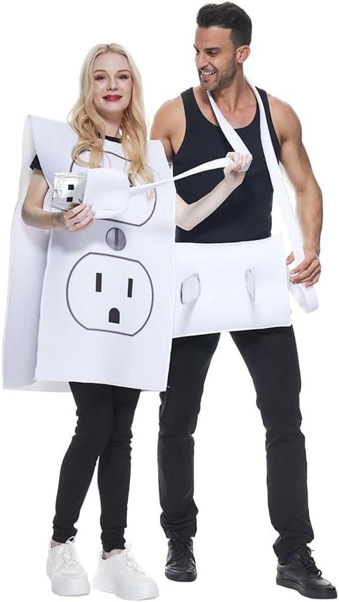 MK Stoer - Plug kostuum - Halloween cosplay - sexy - zwart - carnaval - geschikt voor stellen - unisex. — afbeelding 1