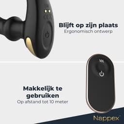 Prostaat Vibrator Mannen - Nappex™ Tambo Prostaat Stimulator - [ Incl. Krachtige Prostaat Thruster ] Vibrerende Buttplug - Anaal Vibrator - Dildo - Erotiek - Anale Speeltjes - Kamasutra - Sex Toys voor Mannen & Koppels - Zwart — thumbnail 6