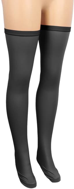 Zeloria Wetlook Kousen PU Leer – Zwart – Overknee Kousen met Stretch – Dames Stockings XS-M — thumbnail 16