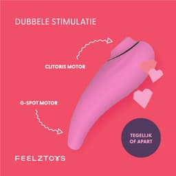Vibrators voor Vrouwen - Erotiek - Luchtdruk - Tapping Toy - Watervast - Oplaadbaar - Seksspeeltjes - Clitoris Stimulator - Roze- FeelzToys - FemmeGasm Tapp 2 — thumbnail 5