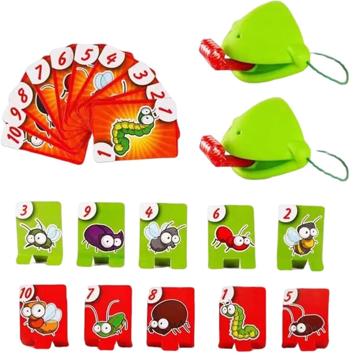 Kikkerspel - Tongspel Behendigheid - Feestspel Kinderen - Snelheid Reflexen - 21x10x7 cm - Twee Persoons — afbeelding 1