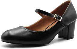 Dames Mary Jane Pumps Plat - Elegante Ronde Neus Comfortabele Sluiting — thumbnail 1