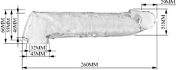 Pretty Love - Verlengende Penis Sleeve - 26 cm - Transparant — thumbnail 11