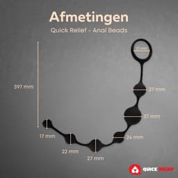 Quick Relief Anal Beads™ - Anale Kralen + 150ml Glijmiddel - Anaalketting - Sex Toys - Buttplug - Vaginale Ballen - Siliconen - 40 cm lang - Zwart — thumbnail 4