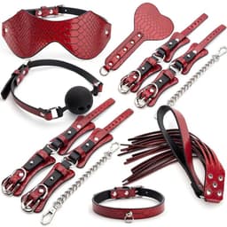 Luxe 10-Delige Bondage Set - Verstelbaar PU-Leder met Zacht Pluche - Soft Bondage Starterkit voor Koppels — thumbnail 4