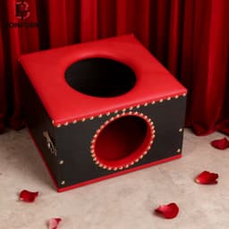 Naiz - Facesitting device - Bondage - SM - Adult - Seks stoel - Erotisch - Zwart/Rood — thumbnail 6