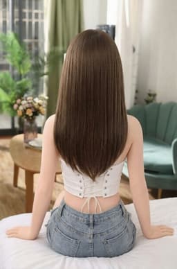 Sekspop Pruik Bruin Lang voor Love Doll Masturbator Sexpop Blyelove.nl® — thumbnail 1