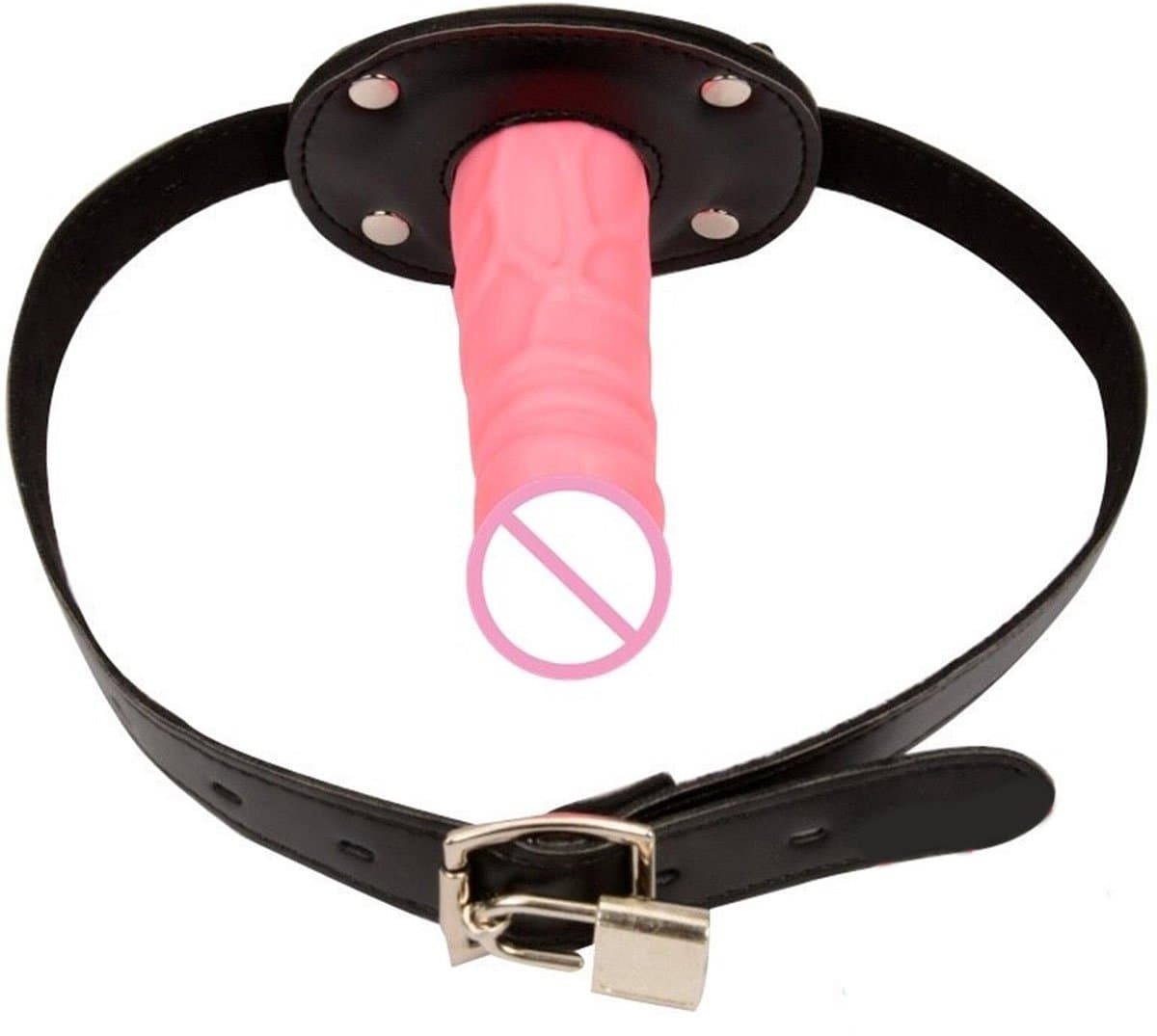 Gag penis - Mondknevel - BDSM - Verstelbaar - 12CM - Roze — afbeelding 1
