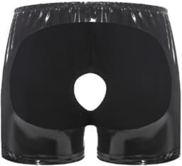 BamBella ® - Boxer short Maat S/M Datex Zwart (Latex en stof SM kleding BDSM erotische heren kleding ondergoed lingerie onderbroek — thumbnail 3