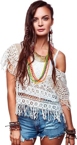 Plastic ketting - 8 stuks - 80 cm - Kleurrijke imitatieparelketting - Feestelijke kostuumketting voor dames - Kralenketting accessoire - Halsketting - Plastic kralen choker - Neon parels - Armband - Vintage kleding - Accessoire ketting - Feestketting — thumbnail 2
