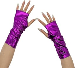 Lange Glanzende Netkousen Handschoenen voor Cosplay en Feest — thumbnail 4