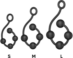 EXCITE Medium Silicone Anal Beads - Black — thumbnail 13