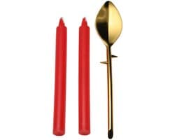 XR Brands Drip Sensation - Lepel en Drip Kaars Set - Rood