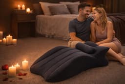 Luxe Sex Kussen – Positie Kussen voor Koppels – Seksspeeltje – Sex Meubel – Erotisch Sofa Kussen – Geschikt voor alle posities – Inclusief Blinddoek – Zwart — thumbnail 3