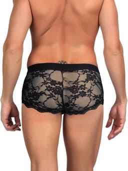 Zeloria Heren Kant Boxer – Transparante Erotische Lace Boxershort – Zwart – M – Stretch & Comfort — thumbnail 13