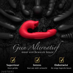 Pleasure Intense X³ – Red Velvet – 3 in 1 Likkende Tong Vibrator voor Vrouwen – G-Spot Satisfyer & Clitoris Stimulator – Rabbit Tarzan Vibrator – Sex Toys voor Koppels – Seksspeeltjes voor Mannen — thumbnail 9