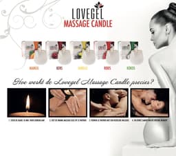 Lovegel - Massage kaars - Erotische massage olie - Roos — thumbnail 2