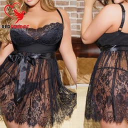Plus Size Sexy Lingerie Dames - Grote maten - Erotisch - Transparant — thumbnail 2