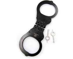 Mister B Cuffs - Scharnierende Politiehandboeien - Zwart