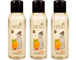 Lovegel - Erotisch massage olie - Mango - 100 ml - 3 Stuks