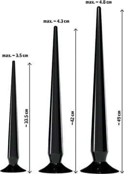 3 Lange Lusty Ass Spike Dildo's in 1 Verpakking - Anaal Pluggen - Anaal Dildo - Lange Anal Plugs - Lange Anal Dildo's — thumbnail 4