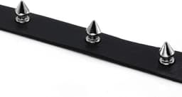 Allecto Plus - Dames Punk Goth Metal Spike Studded Choker Ketting zwart leer - Trendy Gothic accessoire met spikes - Rock chic sieraad met studs - Verstelbare kraag - Stoere halsketting — thumbnail 2