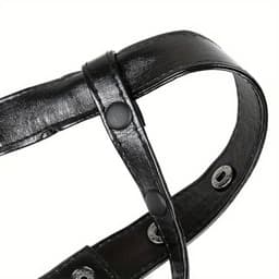 LekkerStout PU Lederen Jockstrap - Verstelbaar - Zwart - Sexy Herenlingerie - | S-L | ( LS095 ) — thumbnail 2