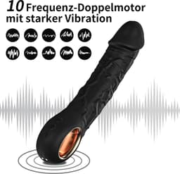 Lzwintrading - Dildo Vibrator Realistisch - Dildo Vibrator voor Vrouwen - Sex Toys voor Vrouwen Koppels - G Spot Vibrator met 10 Vibratie Standen- Clitoris Stimulator - Seksspeeltjes - Erotiek - Dildo XXL - Anale Speeltjes - 22CM — thumbnail 7