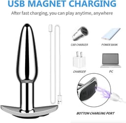 Lzwintrading - Buttplug Vibrator met Afstandsbediening - Vibrators voor Vrouwen & Mannen - Prostaat Stimulator - Metalen Butt Plug met 10 Vibratie Standen - Sex Toys voor Koppels - Anale Speeltjes - Vibrerende Buttplug — thumbnail 5