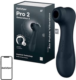 Satisfyer, vibrator, drukgolfvibrator, 'Pro 2 Generation 3 Connect App', 16,5 cm, Liquid Air-technologie, incl. extra opzetstuk, 2 apart regelbare motoren, app-gestuurd — thumbnail 10