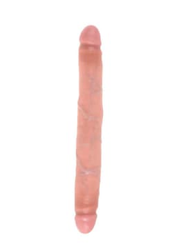 Pipedream King Cock dubbele dildo Slim Doublekin beige - 12,36 inch — thumbnail 9