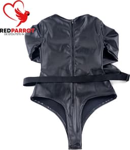 Lederen dwangbuis bodysuit - Dames - BDSM - Jumpsuit - One size — thumbnail 4