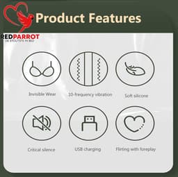 Tepel vibrator pads Platinum | Borst vibrator | Draadloos | BDSM | Onzichtbaar te dragen | USB oplaadbaar | Afstandsbediening | 10 vibratiestanden | Nipple — thumbnail 9