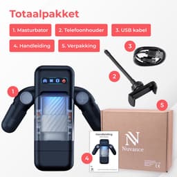 Nuvance Masturbator voor man - Warmte Functie - Pocket Pussy - Sex Toys voor Mannen - Masturbators - Seksspeeltjes — thumbnail 10