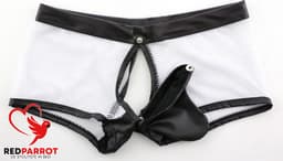 Erotische boxershort mannen - Transparant - Open kruis functie - Knoop - Penis — thumbnail 5
