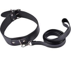 Power Escorts Fetish Power Kinky Collar - BDSM Halsband - Verstelbaar - Zwart - BR94