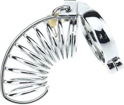 Chastity Cage - kuisheidskooi met dilator - voor mannen - stainless steel - Prolink Novelties® nr. 8 — thumbnail 1
