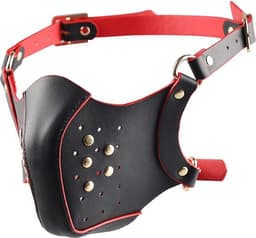 Nooitmeersaai - Leren BDSM mondmasker - zwart — thumbnail 2