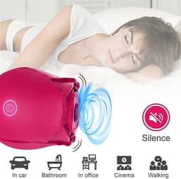 Intiem cadeau - Luchtdruk Vibrator Roos - Verwenpakket vrouw - Cadeau voor vriendin - 50 hartjes kaarsjes - 200ML Glijmiddel — thumbnail 4