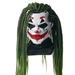 Robot Clown Joker Masker met Groene Pruik – Eng Halloween Masker Volwassenen – Griezelig Cosplay Masker – Maskerbal – Spookhuis – Kostuum Accessoire — thumbnail 1